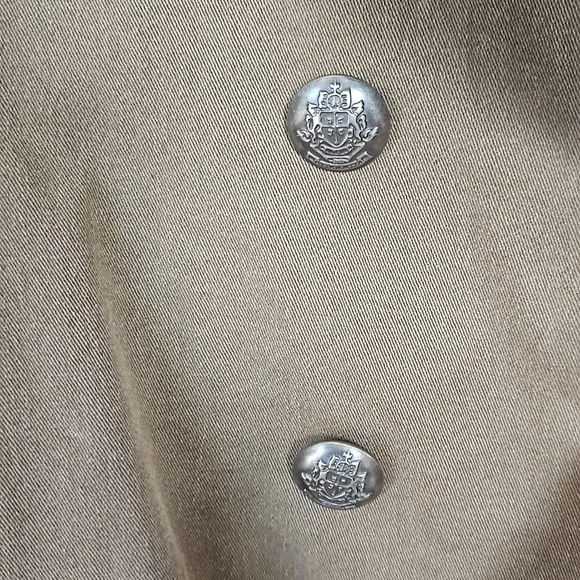 Free People Ruffle Hem Military Jacket- Olive Green -S - Picture 6 of 11